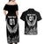 New Zealand Rugby Couples Matching Off Shoulder Maxi Dress and Hawaiian Shirt Maori Warrior Rugby with Silver Fern Sleeve Tribal Ethnic Style LT03 - Polynesian Pride