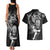 New Zealand Rugby Couples Matching Tank Maxi Dress and Hawaiian Shirt Maori Warrior Rugby with Silver Fern Sleeve Tribal Ethnic Style LT03 - Polynesian Pride