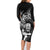 New Zealand Rugby Family Matching Long Sleeve Bodycon Dress and Hawaiian Shirt Maori Warrior Rugby with Silver Fern Sleeve Tribal Ethnic Style LT03 - Polynesian Pride