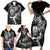 New Zealand Rugby Family Matching Short Sleeve Bodycon Dress and Hawaiian Shirt Maori Warrior Rugby with Silver Fern Sleeve Tribal Ethnic Style LT03 - Polynesian Pride