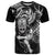 New Zealand Rugby T Shirt Maori Warrior Rugby with Silver Fern Sleeve Tribal Ethnic Style LT03 Black - Polynesian Pride