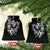 Personalised New Zealand Rugby Ceramic Ornament Maori Warrior Rugby with Silver Fern Sleeve Tribal Ethnic Style LT03 Bell Flake Black - Polynesian Pride