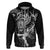 Personalised New Zealand Rugby Hoodie Maori Warrior Rugby with Silver Fern Sleeve Tribal Ethnic Style LT03 - Polynesian Pride