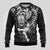 Personalised New Zealand Rugby Ugly Christmas Sweater Maori Warrior Rugby with Silver Fern Sleeve Tribal Ethnic Style LT03 - Polynesian Pride