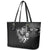 Personalised New Zealand Rugby Leather Tote Bag Maori Warrior Rugby with Silver Fern Sleeve Tribal Ethnic Style LT03 - Polynesian Pride