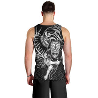 Personalised New Zealand Rugby Men Tank Top Maori Warrior Rugby with Silver Fern Sleeve Tribal Ethnic Style LT03 - Polynesian Pride