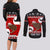 Personalized New Zealand Christmas Couples Matching Long Sleeve Bodycon Dress and Long Sleeve Button Shirt Santa Haka Fern and Kiwi Bird Tino Rangatiratanga Maori Flag Style LT03 - Polynesian Pride