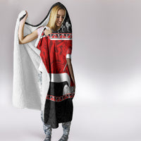 Personalized New Zealand Christmas Hooded Blanket Santa Haka Fern and Kiwi Bird Tino Rangatiratanga Maori Flag Style LT03 - Polynesian Pride