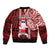 New Zealand Christmas Bomber Jacket Santa Claus and Kiwi Bird Aotearoa Kiwiana Pattern LT03 - Polynesian Pride