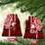 New Zealand Christmas Ceramic Ornament Santa Claus and Kiwi Bird Aotearoa Kiwiana Pattern LT03 Bell Flake Red - Polynesian Pride