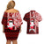 Personalized New Zealand Christmas Couples Matching Off Shoulder Short Dress and Hawaiian Shirt Santa Claus and Kiwi Bird Maori Tattoo Koru Pattern LT03 - Polynesian Pride