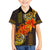 Hawaii Turtle Hibiscus Flower Family Matching Off Shoulder Long Sleeve Dress and Hawaiian Shirt Polynesian Tattoo LT03 Son's Shirt Black - Polynesian Pride