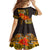 Hawaii Turtle Hibiscus Flower Family Matching Off Shoulder Short Dress and Hawaiian Shirt Polynesian Tattoo LT03 - Polynesian Pride