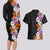 Hawaii Tropical Leaves and Flowers Couples Matching Long Sleeve Bodycon Dress and Hawaiian Shirt Tribal Polynesian Pattern LT03 - Polynesian Pride