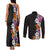 Hawaii Tropical Leaves and Flowers Couples Matching Tank Maxi Dress and Long Sleeve Button Shirt Tribal Polynesian Pattern LT03 - Polynesian Pride