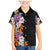 Hawaii Tropical Leaves and Flowers Family Matching Mermaid Dress and Hawaiian Shirt Tribal Polynesian Pattern LT03 Son's Shirt Black - Polynesian Pride