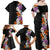 Hawaii Tropical Leaves and Flowers Family Matching Off Shoulder Maxi Dress and Hawaiian Shirt Tribal Polynesian Pattern LT03 - Polynesian Pride