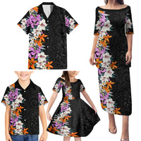 Hawaii Tropical Leaves and Flowers Family Matching Puletasi and Hawaiian Shirt Tribal Polynesian Pattern LT03 - Polynesian Pride