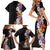 Hawaii Tropical Leaves and Flowers Family Matching Short Sleeve Bodycon Dress and Hawaiian Shirt Tribal Polynesian Pattern LT03 - Polynesian Pride