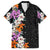 Hawaii Tropical Leaves and Flowers Family Matching Short Sleeve Bodycon Dress and Hawaiian Shirt Tribal Polynesian Pattern LT03 Dad's Shirt - Short Sleeve Black - Polynesian Pride