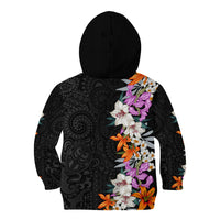 Hawaii Tropical Leaves and Flowers Kid Hoodie Tribal Polynesian Pattern LT03 - Polynesian Pride