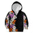 Hawaii Tropical Leaves and Flowers Kid Hoodie Tribal Polynesian Pattern LT03 Zip Hoodie Black - Polynesian Pride