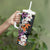 Hawaii Tropical Leaves and Flowers Tumbler With Handle Tribal Polynesian Pattern