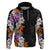 Hawaii Tropical Leaves and Flowers Zip Hoodie Tribal Polynesian Pattern LT03 Pullover Hoodie Black - Polynesian Pride