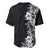 Hawaii Tropical Leaves and Flowers Baseball Jersey Tribal Polynesian Pattern Black White Style LT03 - Polynesian Pride