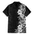 Hawaii Tropical Leaves and Flowers Family Matching Mermaid Dress and Hawaiian Shirt Tribal Polynesian Pattern Black White Style LT03 - Polynesian Pride