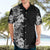 Hawaii Tropical Leaves and Flowers Hawaiian Shirt Tribal Polynesian Pattern Black White Style LT03 - Polynesian Pride