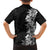 Hawaii Tropical Leaves and Flowers Kid Hawaiian Shirt Tribal Polynesian Pattern Black White Style LT03 - Polynesian Pride