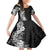 Hawaii Tropical Leaves and Flowers Kid Short Sleeve Dress Tribal Polynesian Pattern Black White Style LT03 KID Black - Polynesian Pride