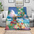 Hawaii Cocktails Blanket Parrot with Cute Beach Landscape and Tropical Plants