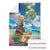 Hawaii Cocktails Blanket Parrot with Cute Beach Landscape and Tropical Plants