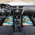 Hawaii Cocktails Car Mats Parrot with Cute Beach Landscape and Tropical Plants