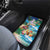 Hawaii Cocktails Car Mats Parrot with Cute Beach Landscape and Tropical Plants