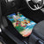 Hawaii Cocktails Car Mats Parrot with Cute Beach Landscape and Tropical Plants