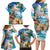 Hawaii Cocktails Family Matching Long Sleeve Bodycon Dress and Hawaiian Shirt Parrot with Cute Beach Landscape and Tropical Plants