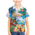 Hawaii Cocktails Family Matching Mermaid Dress and Hawaiian Shirt Parrot with Cute Beach Landscape and Tropical Plants