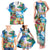 Hawaii Cocktails Family Matching Tank Maxi Dress and Hawaiian Shirt Parrot with Cute Beach Landscape and Tropical Plants