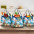 Hawaii Cocktails Grocery Bag Parrot with Cute Beach Landscape and Tropical Plants