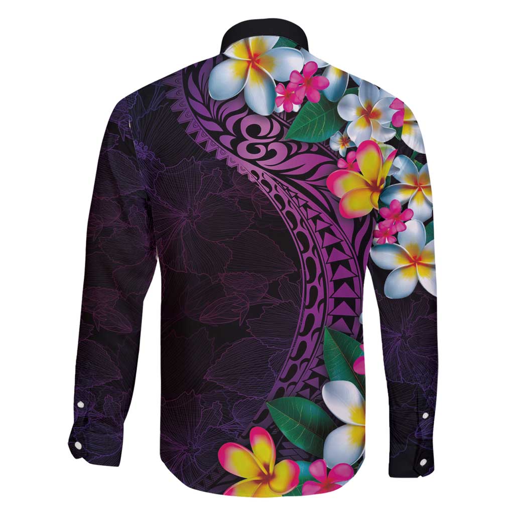 Hawaiian Plumeria-Polynesian Art Tattoo Mauve Color Family Matching Puletasi and Hawaiian Shirt