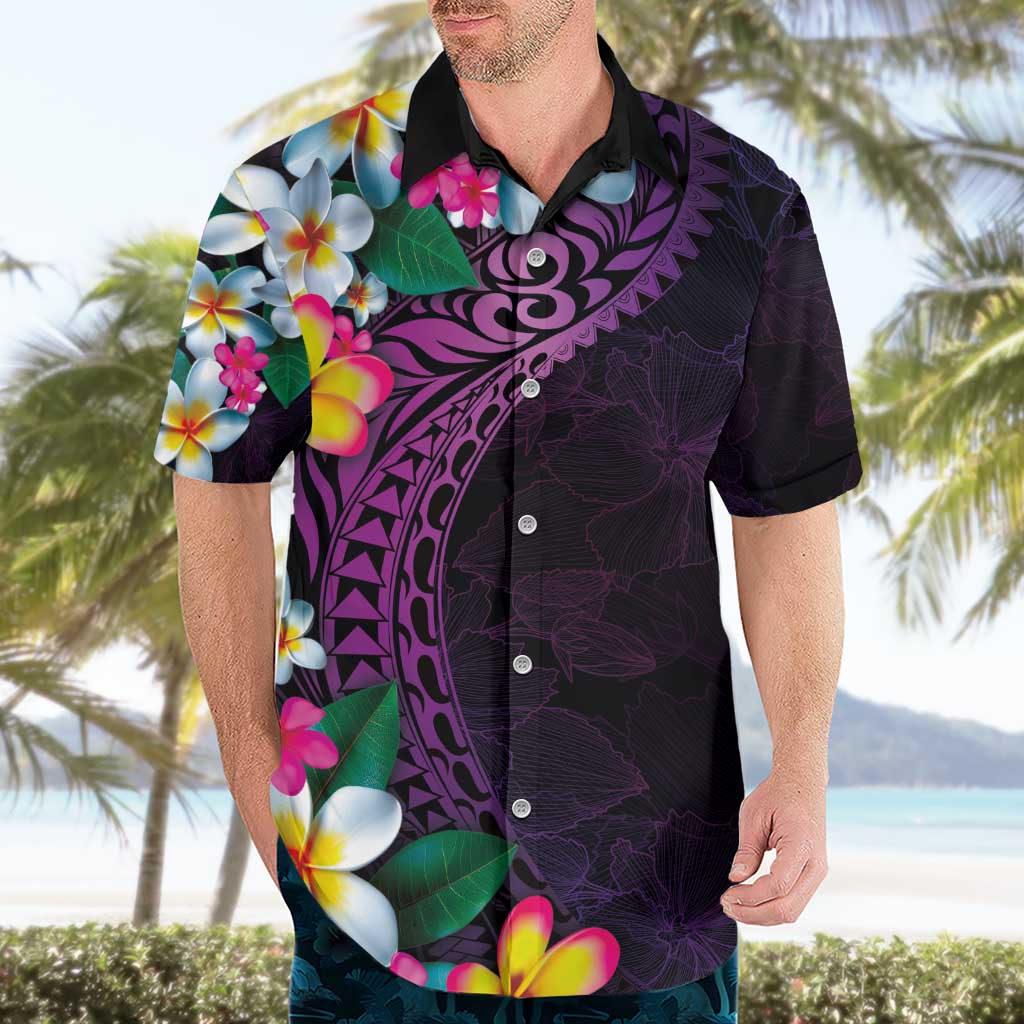 Hawaiian Plumeria-Polynesian Art Tattoo Mauve Color Hawaiian Shirt LT03 - Polynesian Pride
