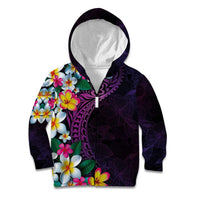 Hawaiian Plumeria-Polynesian Art Tattoo Mauve Color Kid Hoodie