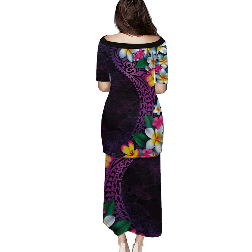 Hawaiian Plumeria-Polynesian Art Tattoo Mauve Color Puletasi LT03 - Polynesian Pride