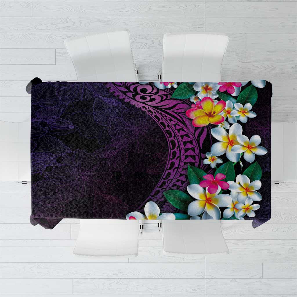 Hawaiian Plumeria-Polynesian Art Tattoo Mauve Color Tablecloth LT03 Purple - Polynesian Pride