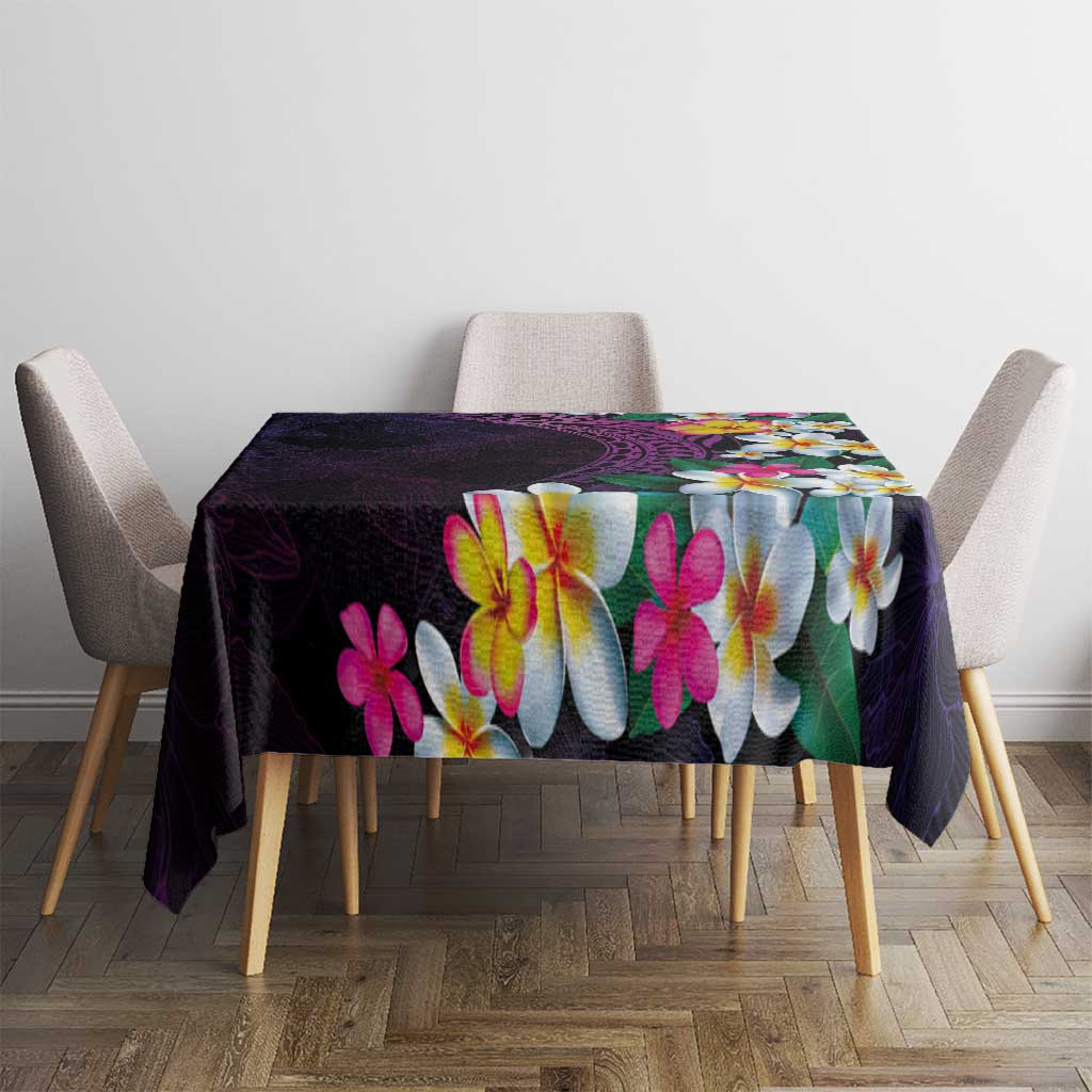 Hawaiian Plumeria-Polynesian Art Tattoo Mauve Color Tablecloth LT03 - Polynesian Pride