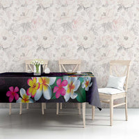 Hawaiian Plumeria-Polynesian Art Tattoo Mauve Color Tablecloth LT03 - Polynesian Pride