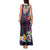 Hawaiian Plumeria-Polynesian Art Tattoo Mauve Color Tank Maxi Dress